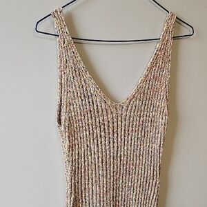 Lush Large Multicolor Knit Fabric Dress